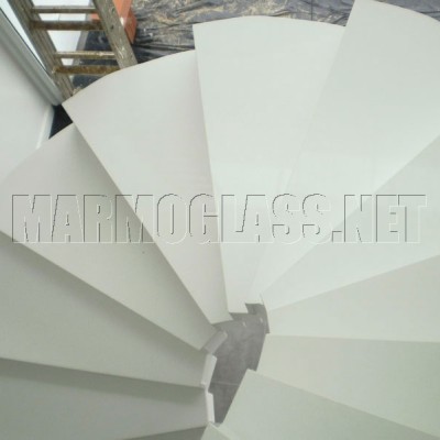 Nano glass stone stair tread