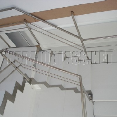 White glass marble stair