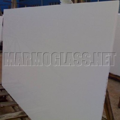 White nano glass slab
