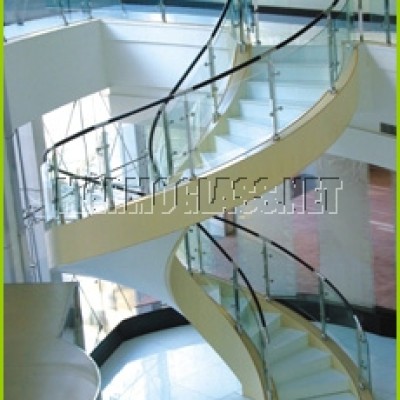 White nano glass stair