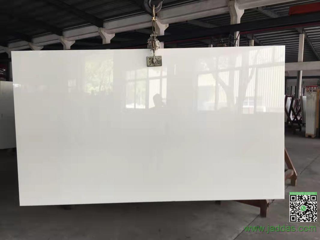 nano glass white slab