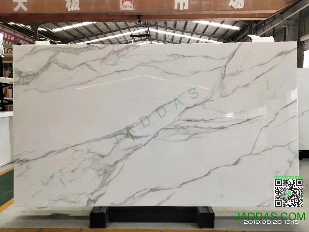 Calacatta gold nano glass slab