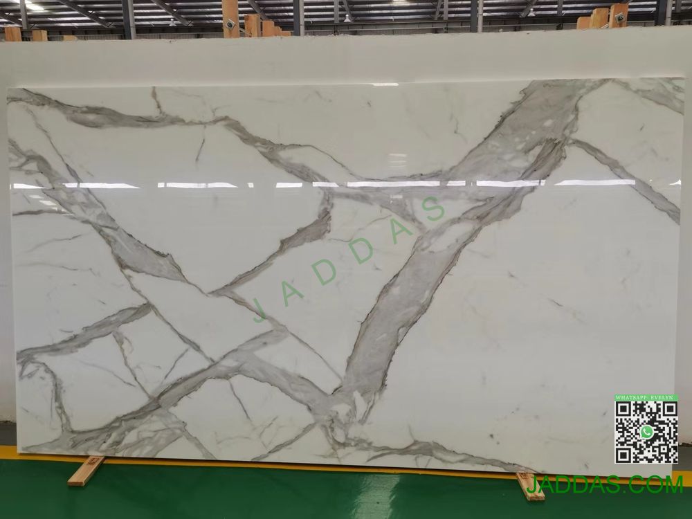 Carrara nano glass slab