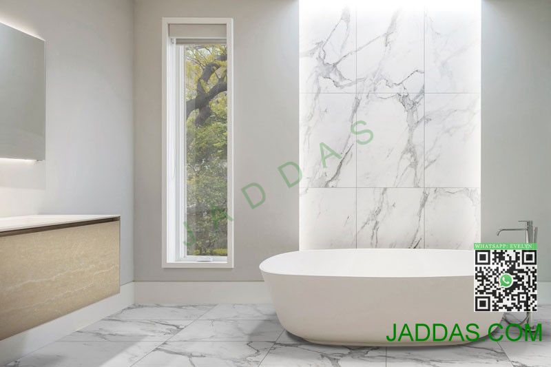 Calacatta white nano glass tile