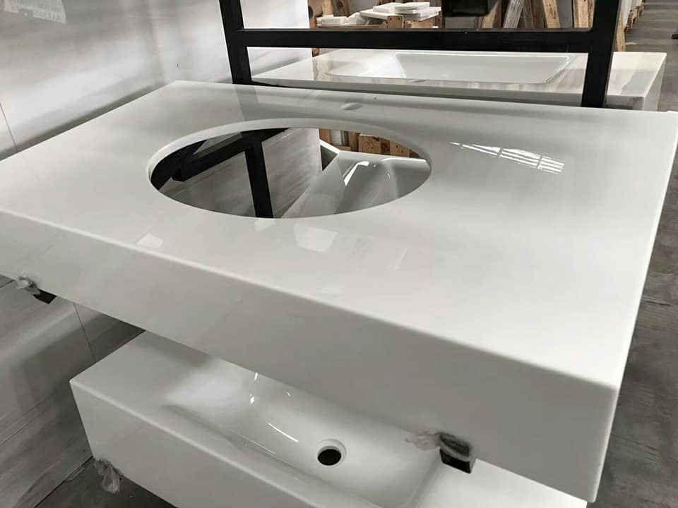 Nano glass bathroom countertop