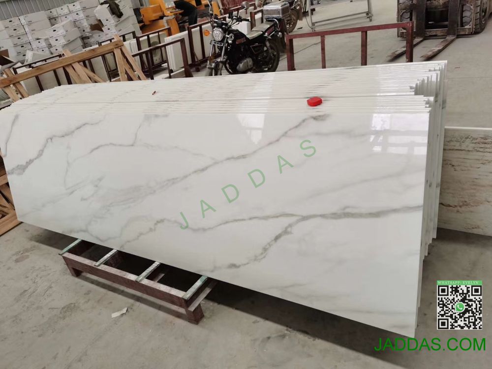 White glass stone countertop