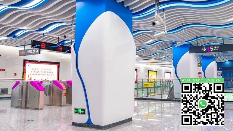 Nano glass wall cladding of Chengdu Metro Line 5