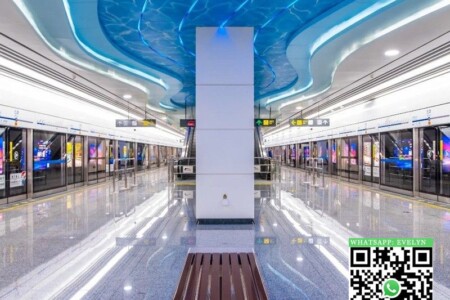 Metro and Airport Nano glass wall cladding of Chengdu Metro Line 5