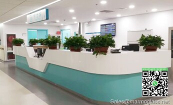 Nano glass Reception Counter for Chinese Academy of Medical Sciences Cancer Hospital project Nano glass Reception Counter for Chinese Academy of Medical Sciences Cancer Hospital project