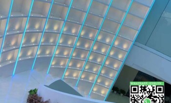 Carrara white Nano glass floor tiles and stair used in Shenzhen Jianshi Exhibition Hall Carrara white Nano glass floor tiles and stair used in Shenzhen Jianshi Exhibition Hall